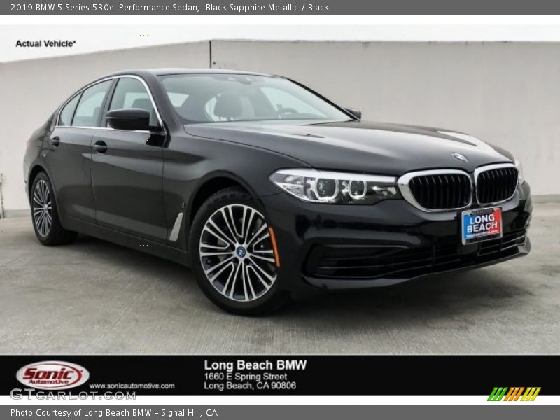Black Sapphire Metallic / Black 2019 BMW 5 Series 530e iPerformance Sedan