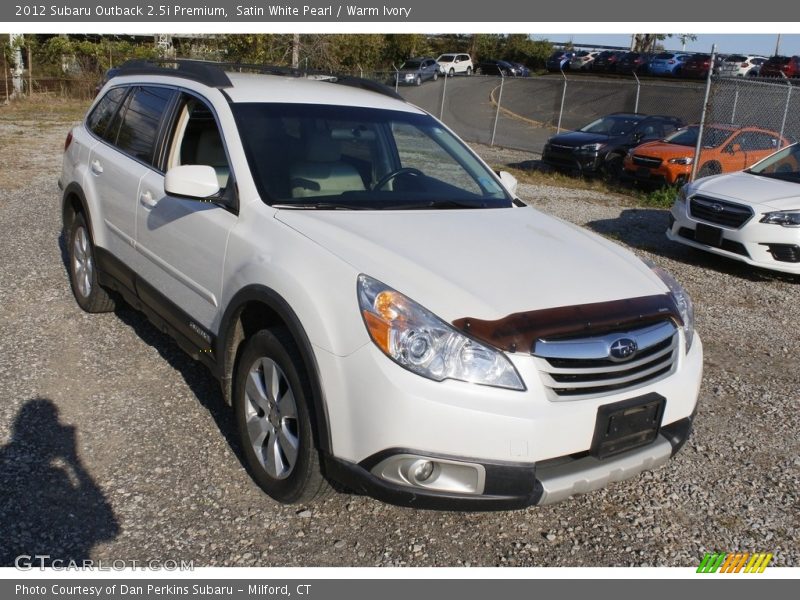 Satin White Pearl / Warm Ivory 2012 Subaru Outback 2.5i Premium