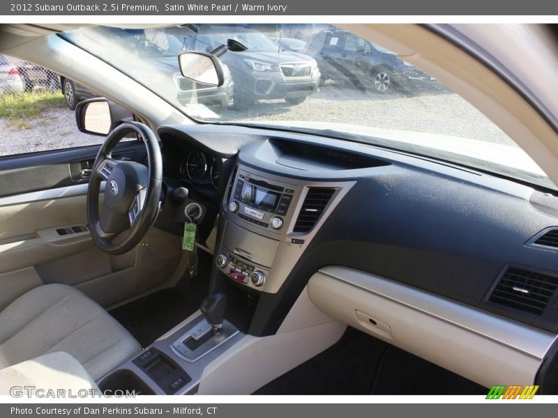 Satin White Pearl / Warm Ivory 2012 Subaru Outback 2.5i Premium
