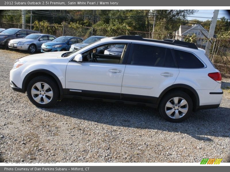 Satin White Pearl / Warm Ivory 2012 Subaru Outback 2.5i Premium
