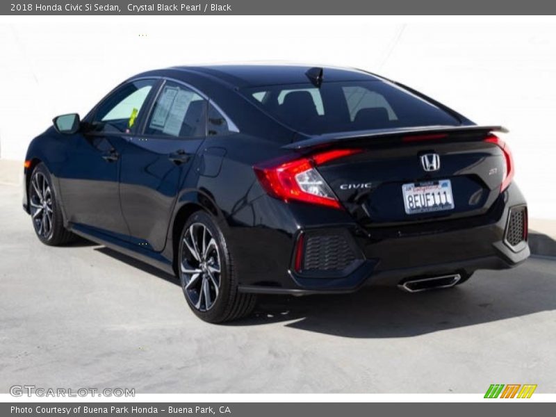 Crystal Black Pearl / Black 2018 Honda Civic Si Sedan