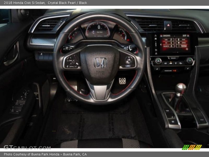 Crystal Black Pearl / Black 2018 Honda Civic Si Sedan