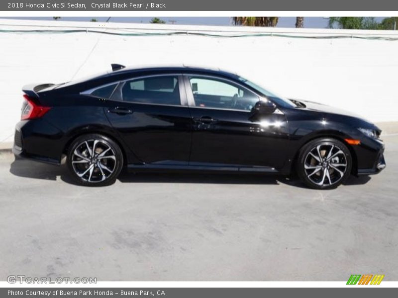 Crystal Black Pearl / Black 2018 Honda Civic Si Sedan