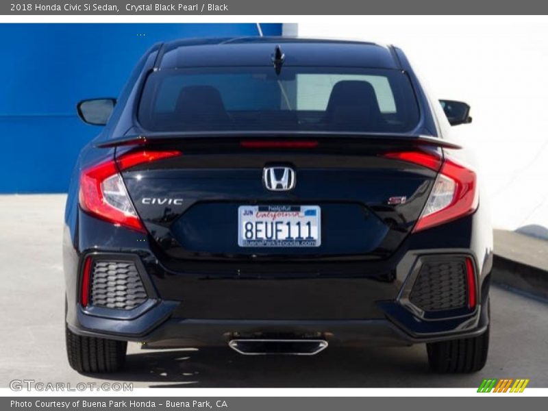 Crystal Black Pearl / Black 2018 Honda Civic Si Sedan