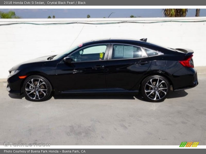 Crystal Black Pearl / Black 2018 Honda Civic Si Sedan