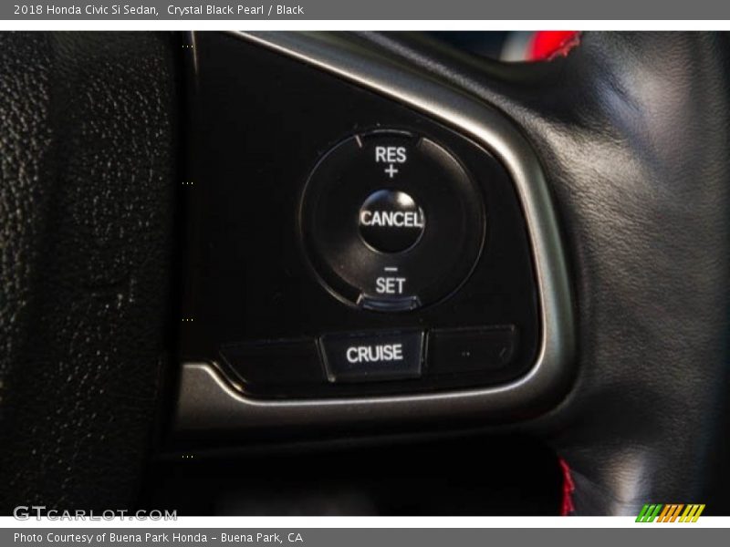 Crystal Black Pearl / Black 2018 Honda Civic Si Sedan