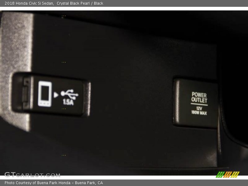Crystal Black Pearl / Black 2018 Honda Civic Si Sedan