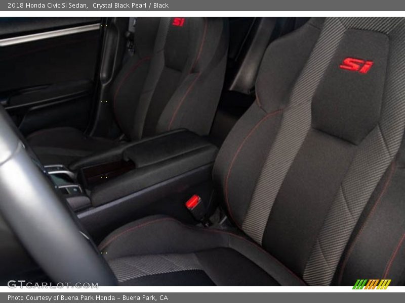 Crystal Black Pearl / Black 2018 Honda Civic Si Sedan