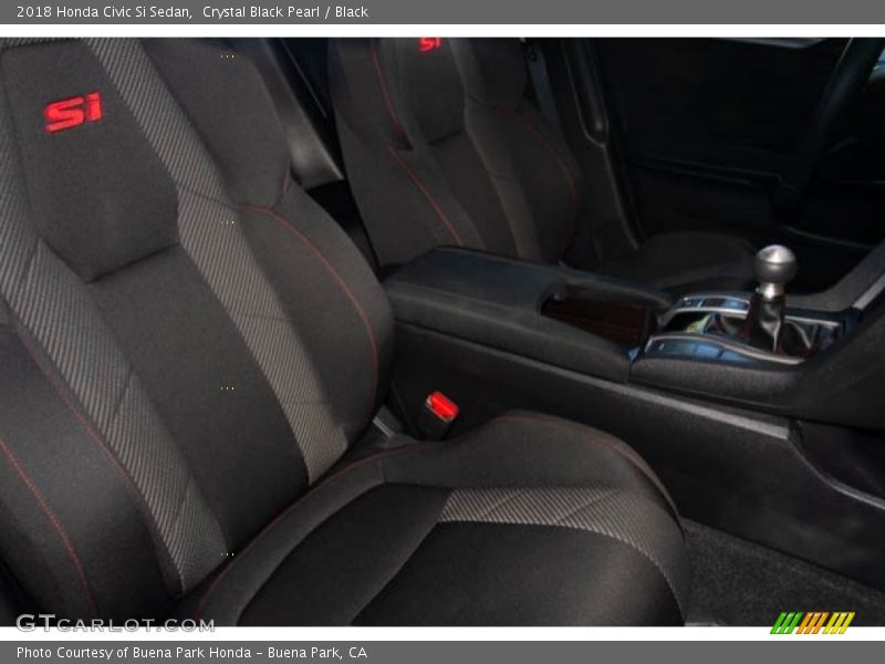 Crystal Black Pearl / Black 2018 Honda Civic Si Sedan