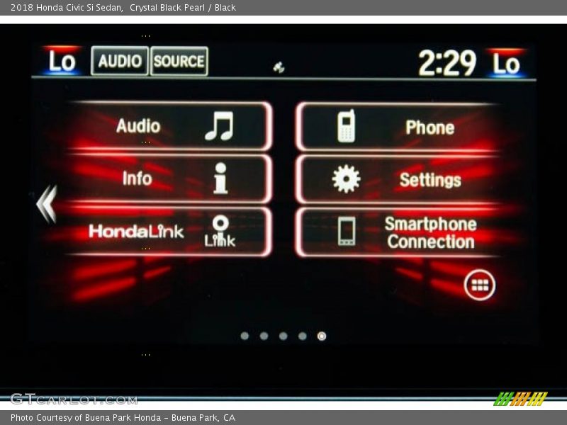 Crystal Black Pearl / Black 2018 Honda Civic Si Sedan