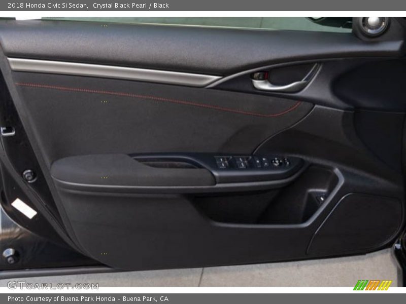 Crystal Black Pearl / Black 2018 Honda Civic Si Sedan
