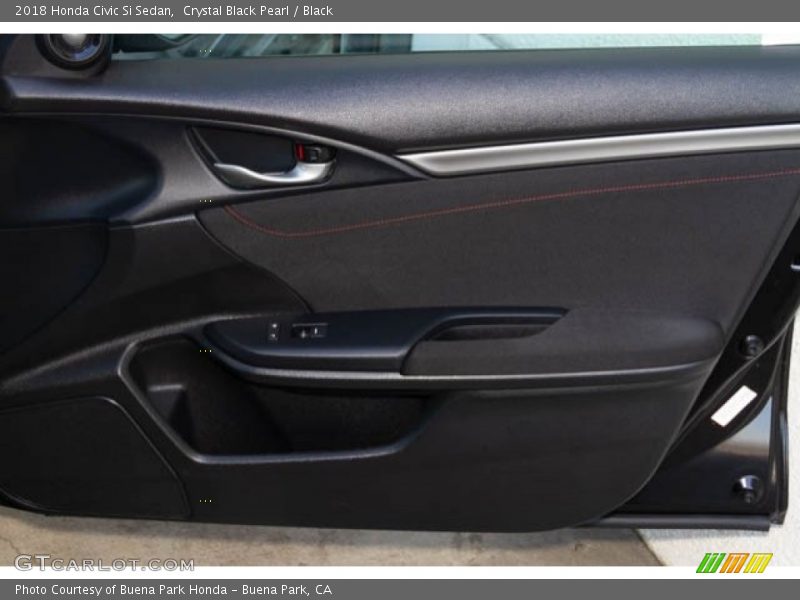 Crystal Black Pearl / Black 2018 Honda Civic Si Sedan