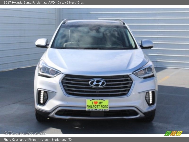 Circuit Silver / Gray 2017 Hyundai Santa Fe Ultimate AWD