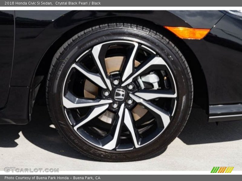 Crystal Black Pearl / Black 2018 Honda Civic Si Sedan
