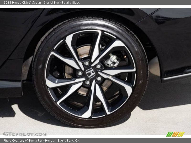 Crystal Black Pearl / Black 2018 Honda Civic Si Sedan
