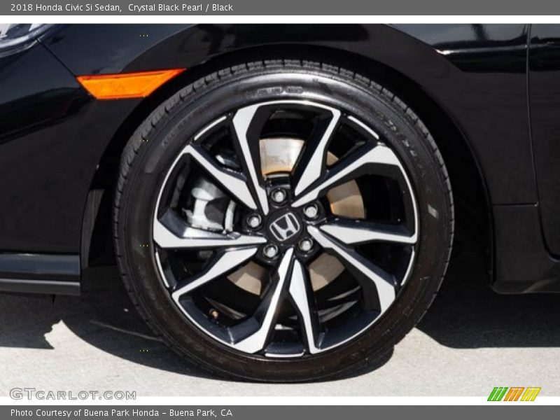 Crystal Black Pearl / Black 2018 Honda Civic Si Sedan