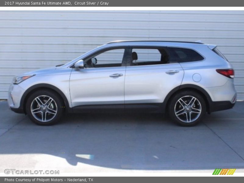Circuit Silver / Gray 2017 Hyundai Santa Fe Ultimate AWD