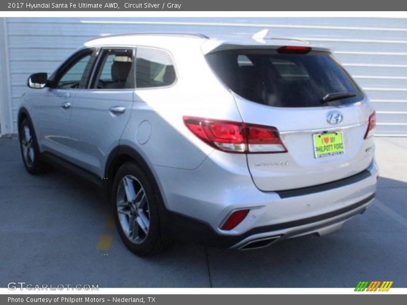Circuit Silver / Gray 2017 Hyundai Santa Fe Ultimate AWD