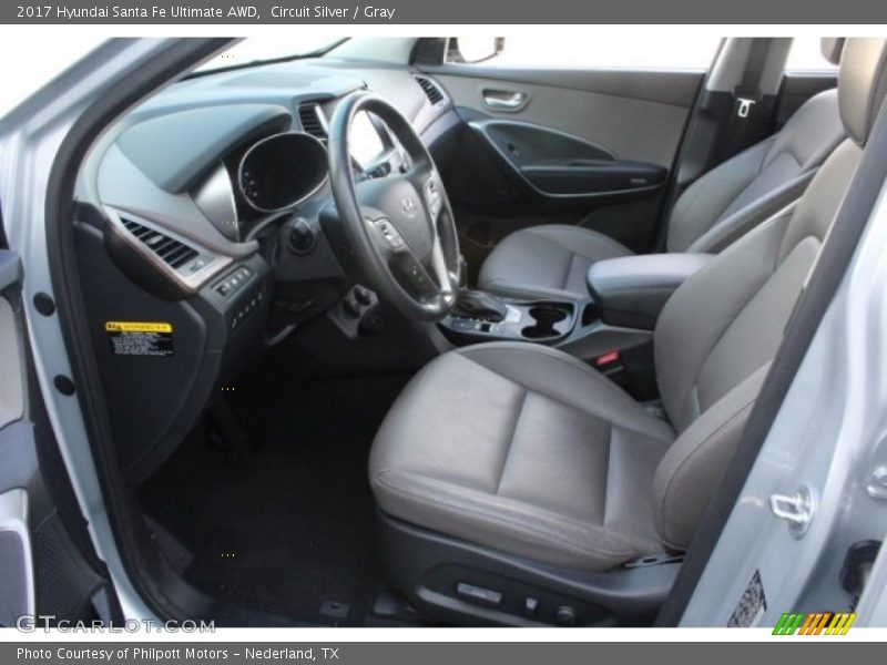 Circuit Silver / Gray 2017 Hyundai Santa Fe Ultimate AWD