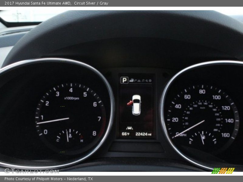 Circuit Silver / Gray 2017 Hyundai Santa Fe Ultimate AWD