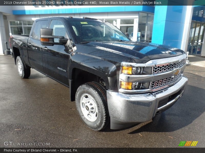 Mosaic Black Metallic / Dark Ash/Jet Black 2019 Chevrolet Silverado 2500HD Work Truck Crew Cab 4WD