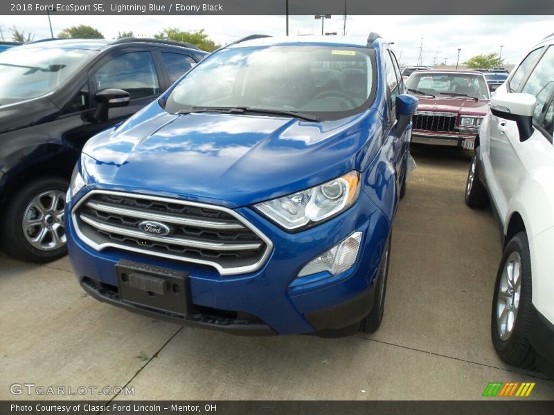 Lightning Blue / Ebony Black 2018 Ford EcoSport SE