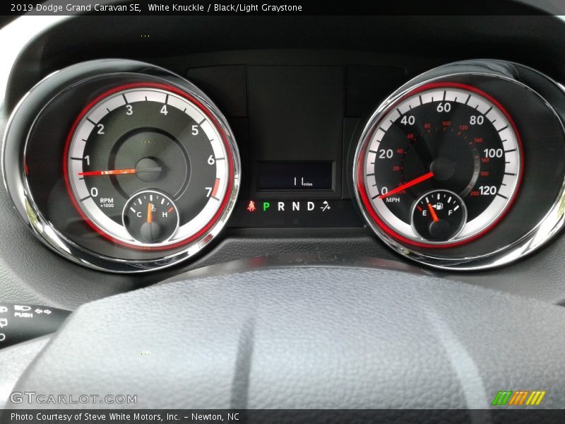 White Knuckle / Black/Light Graystone 2019 Dodge Grand Caravan SE