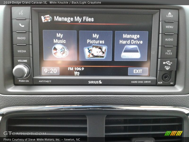 White Knuckle / Black/Light Graystone 2019 Dodge Grand Caravan SE