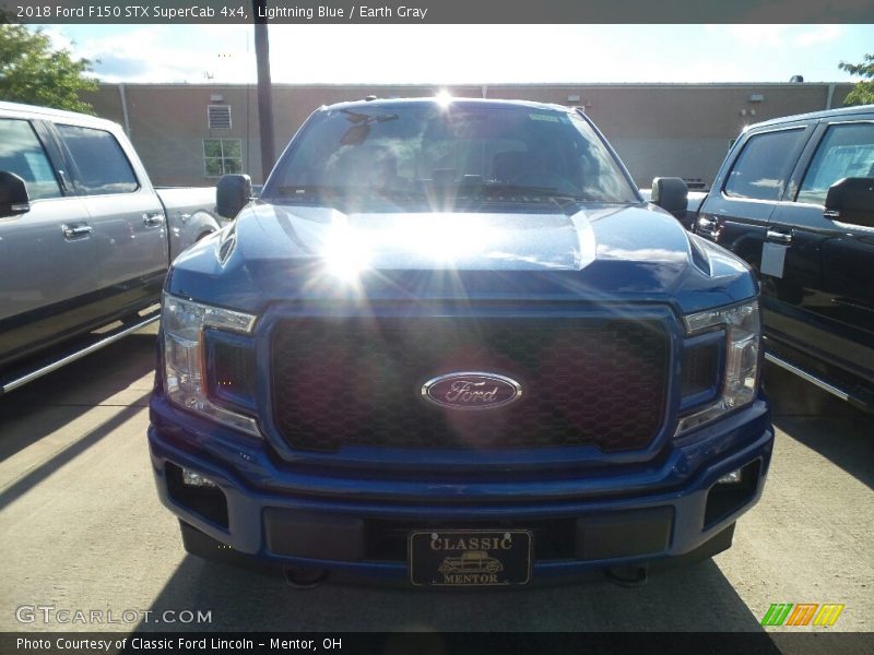 Lightning Blue / Earth Gray 2018 Ford F150 STX SuperCab 4x4