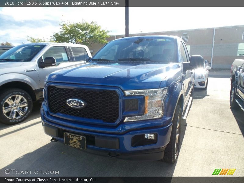 Lightning Blue / Earth Gray 2018 Ford F150 STX SuperCab 4x4