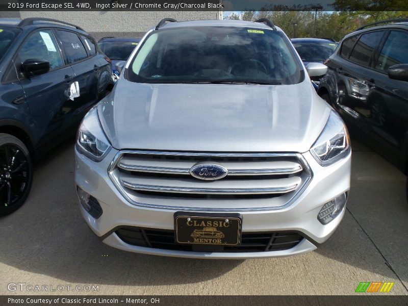Ingot Silver / Chromite Gray/Charcoal Black 2019 Ford Escape SEL 4WD