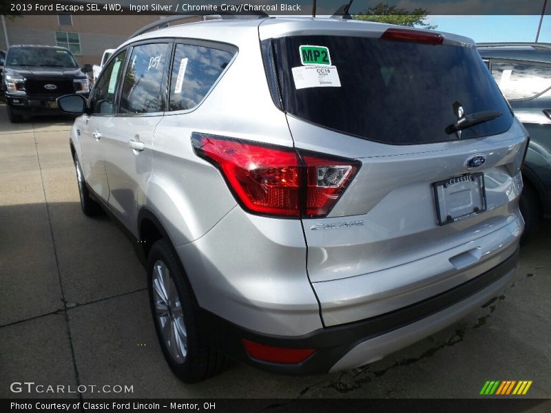 Ingot Silver / Chromite Gray/Charcoal Black 2019 Ford Escape SEL 4WD