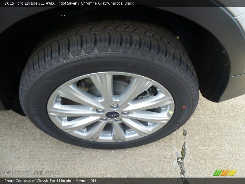 Ingot Silver / Chromite Gray/Charcoal Black 2019 Ford Escape SEL 4WD