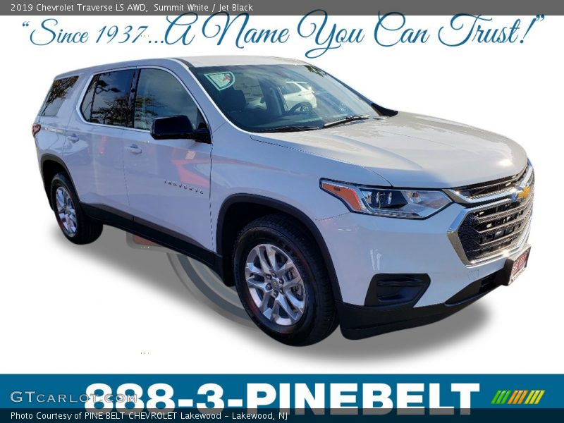 Summit White / Jet Black 2019 Chevrolet Traverse LS AWD