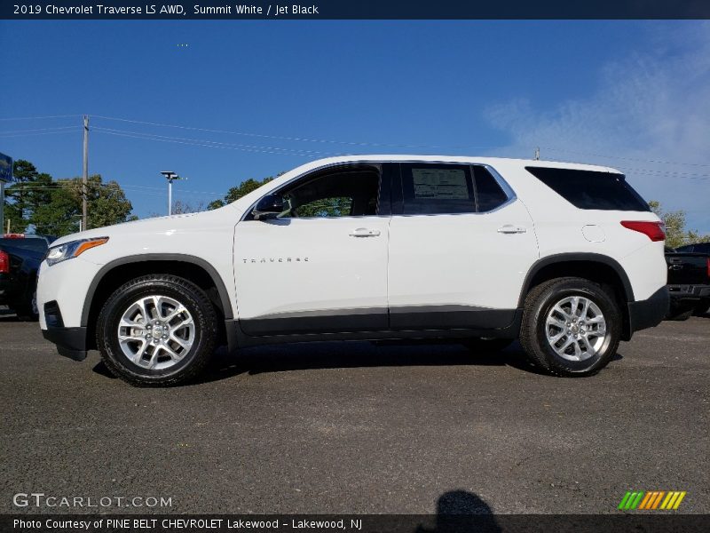 Summit White / Jet Black 2019 Chevrolet Traverse LS AWD