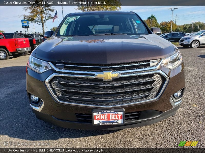 Havana Brown Metallic / Jet Black 2019 Chevrolet Traverse LT AWD