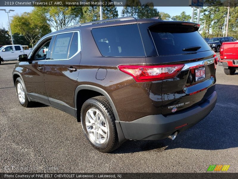 Havana Brown Metallic / Jet Black 2019 Chevrolet Traverse LT AWD