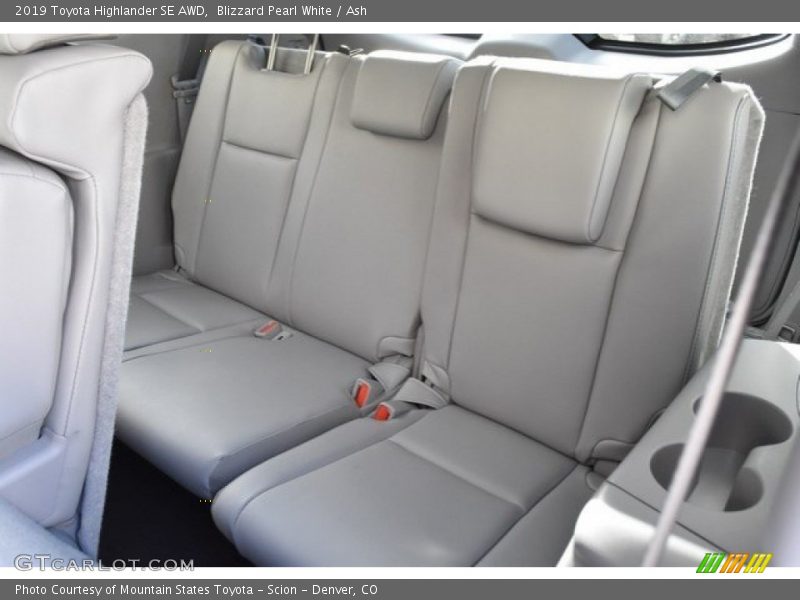 Rear Seat of 2019 Highlander SE AWD