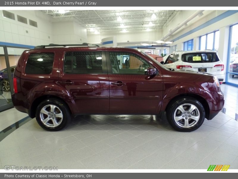 Dark Cherry Pearl / Gray 2015 Honda Pilot EX 4WD