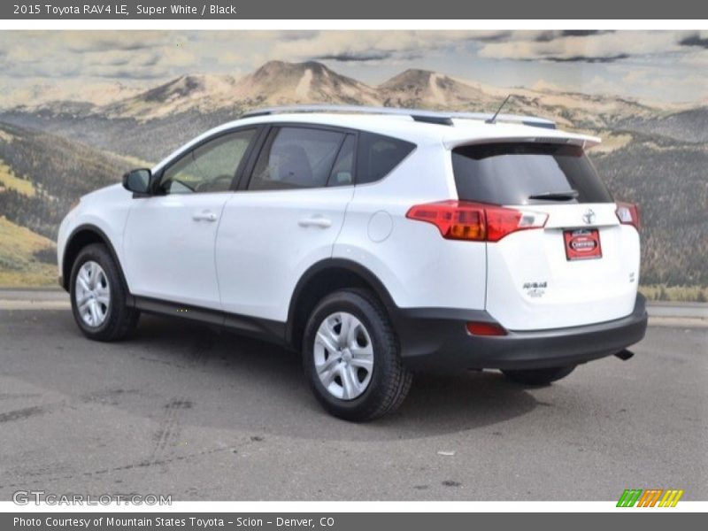 Super White / Black 2015 Toyota RAV4 LE