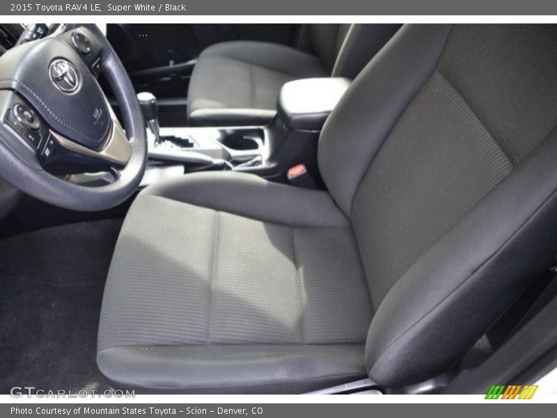 Super White / Black 2015 Toyota RAV4 LE
