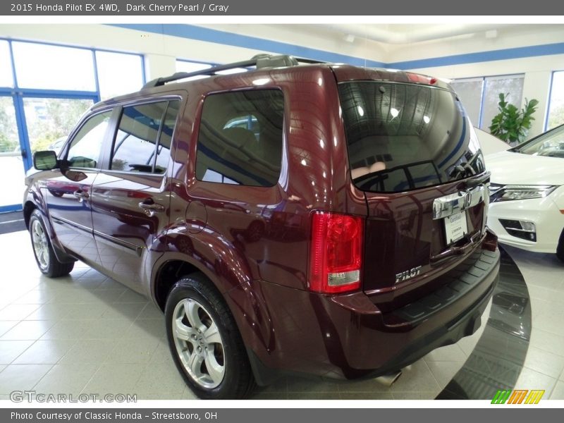Dark Cherry Pearl / Gray 2015 Honda Pilot EX 4WD