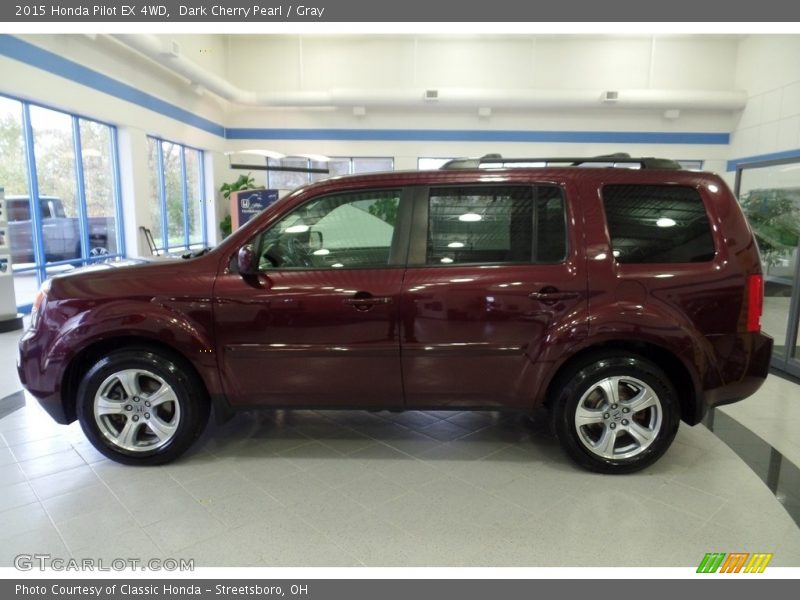 Dark Cherry Pearl / Gray 2015 Honda Pilot EX 4WD