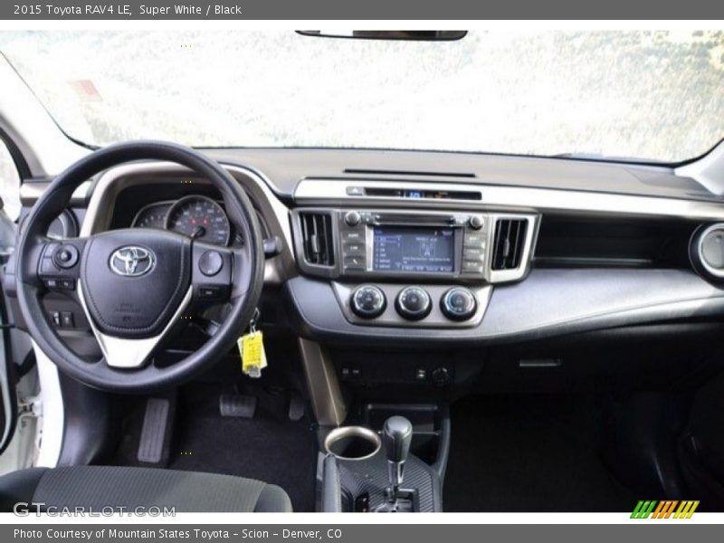 Super White / Black 2015 Toyota RAV4 LE