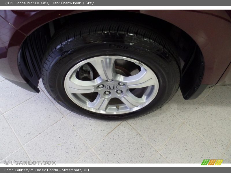 Dark Cherry Pearl / Gray 2015 Honda Pilot EX 4WD