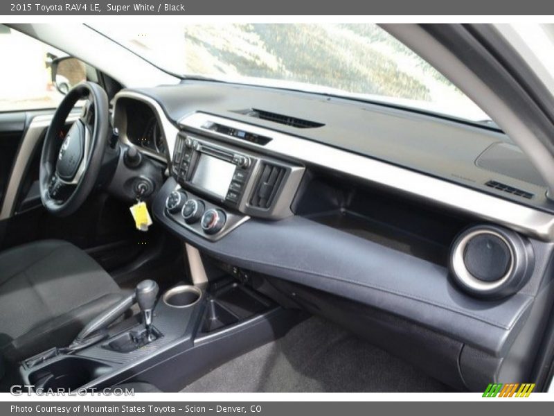 Super White / Black 2015 Toyota RAV4 LE