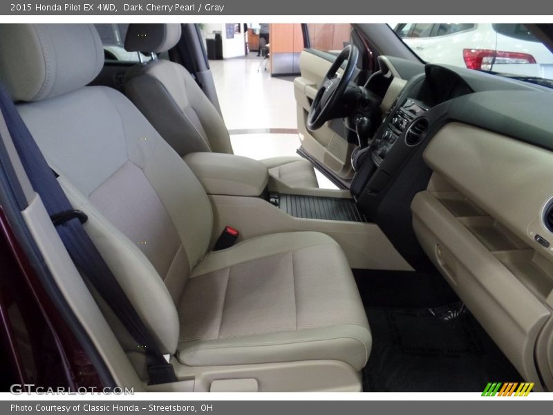 Dark Cherry Pearl / Gray 2015 Honda Pilot EX 4WD