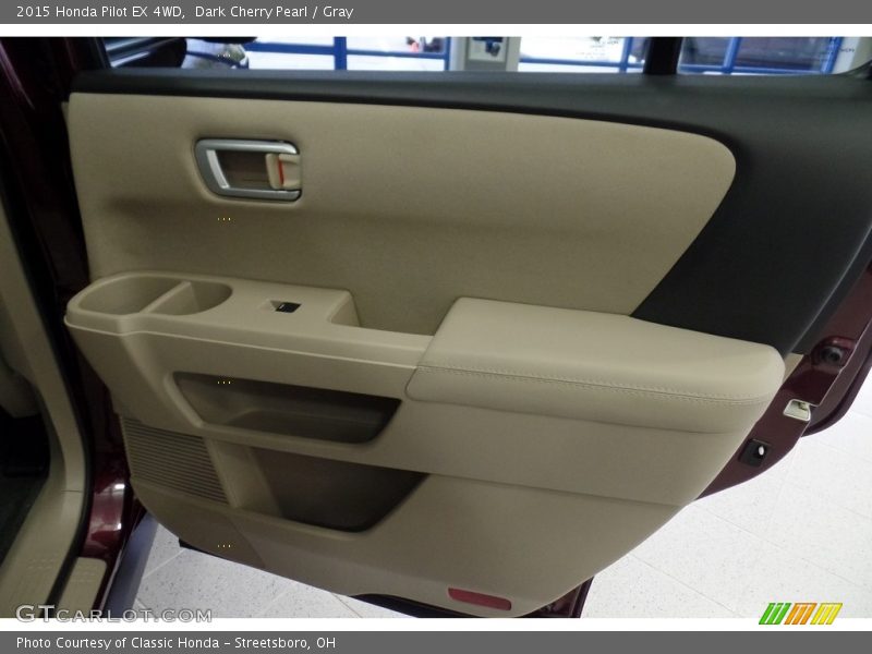 Dark Cherry Pearl / Gray 2015 Honda Pilot EX 4WD