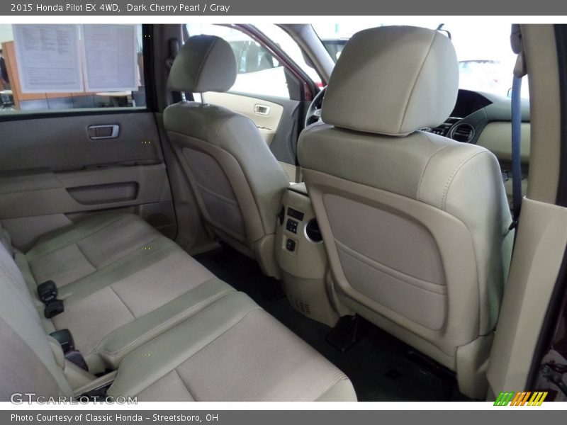 Dark Cherry Pearl / Gray 2015 Honda Pilot EX 4WD