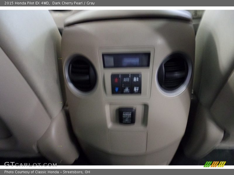 Dark Cherry Pearl / Gray 2015 Honda Pilot EX 4WD